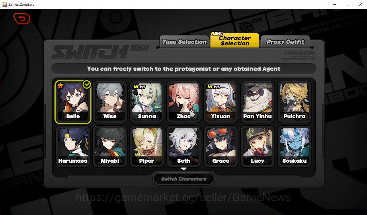 Zenless Zone Zero Accounts Mid-Game EU |IK 44|S2CH1| 5 Limited [Sunna,Yixuan,Miyabi,Zhao,Harumasa] + 4 STD[S11,Etc]|6S 14