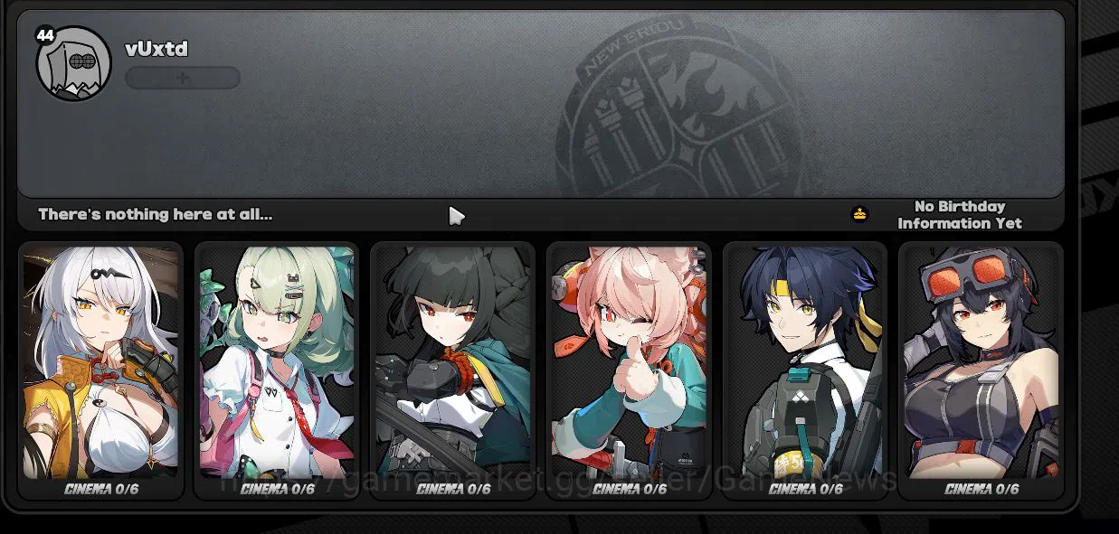 Zenless Zone Zero Accounts Mid-Game EU |IK 44|S2CH1| 5 Limited [Sunna,Yixuan,Miyabi,Zhao,Harumasa] + 4 STD[S11,Etc]|6S 3