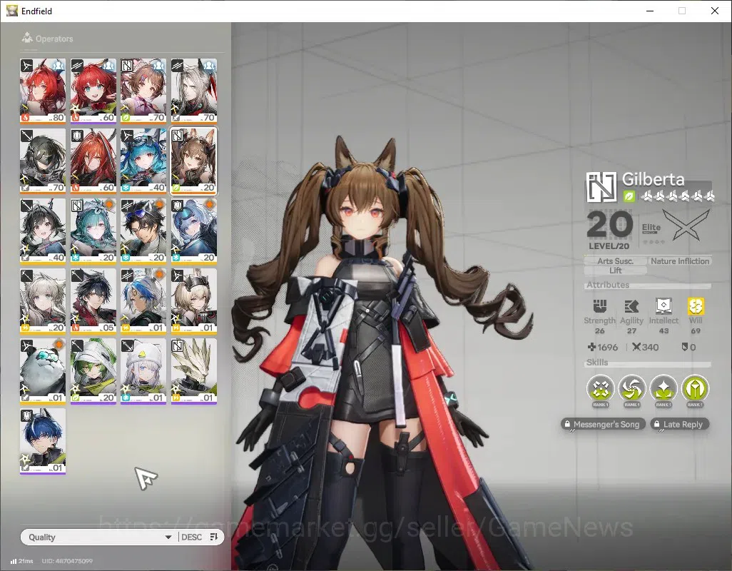 Arknights: Endfield Accounts ASIA|Lv 51|6 SSR(2 Limited)+9 (*6 Weapon)|Gilberta image 2