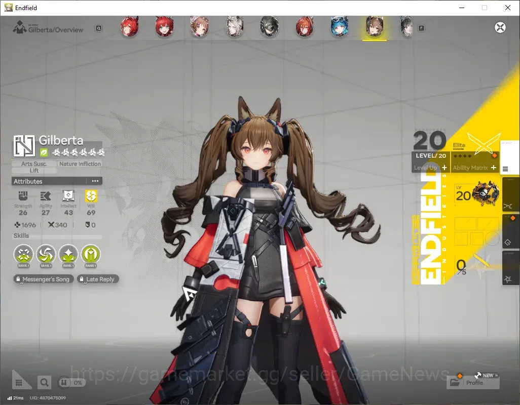 Arknights: Endfield Accounts ASIA|Lv 51|6 SSR(2 Limited)+9 (*6 Weapon)|Gilberta image 4