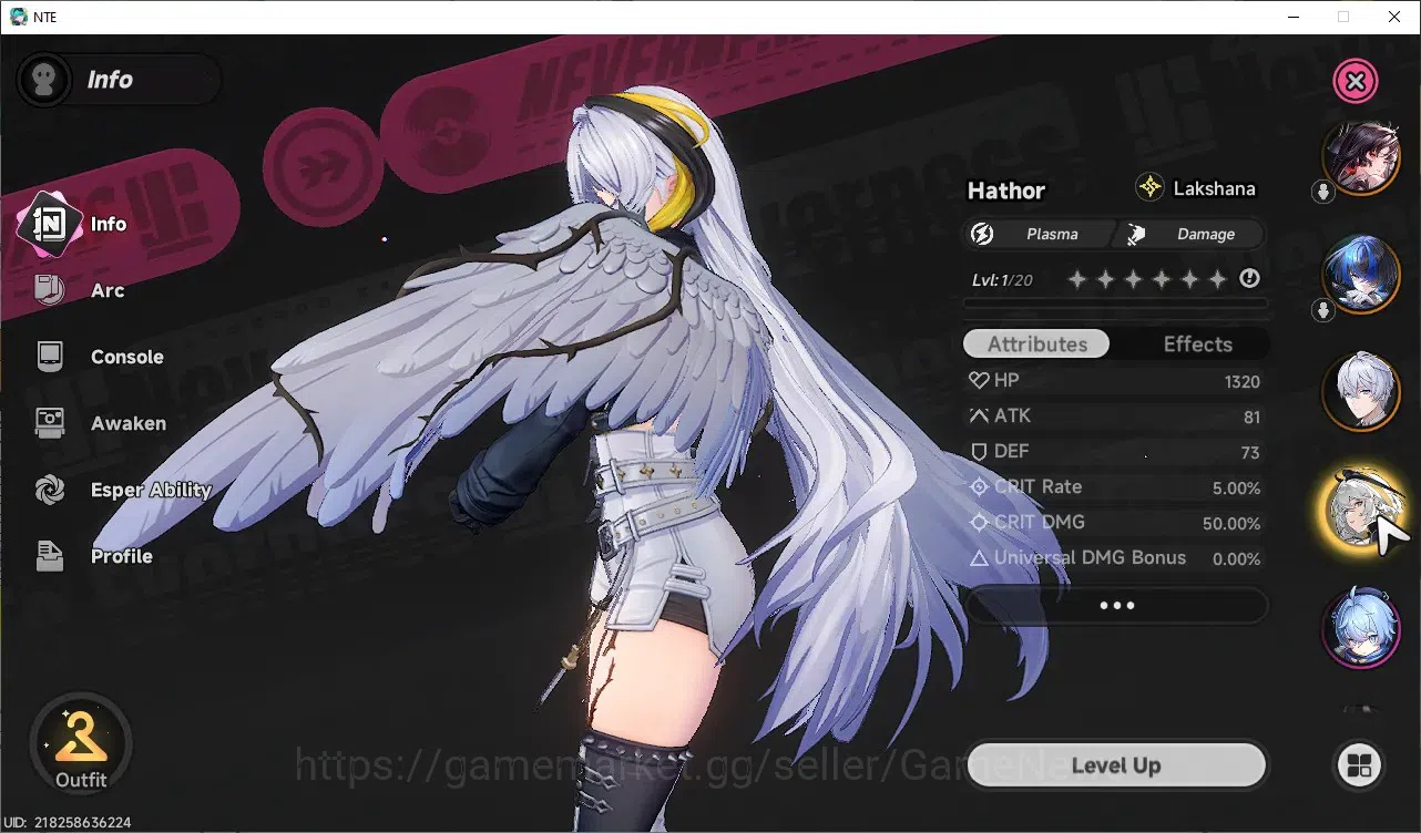 Neverness to Everness Accounts GLOBAL NA|HL17|TL1|5 SSR 1 Limited [Hotori],Daffod image 8