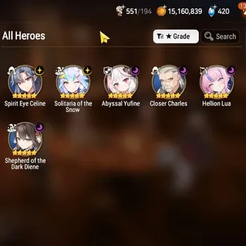 Epic Seven Accounts High-End GLOBAL UnVerif|NewEra|6 ML(Shepherd Dark Diane,SE Celine,etc)+Ivana,Tenebria,Lidica,etc|8,6K
