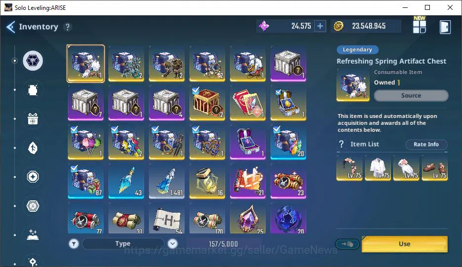 Solo Leveling: ARISE Accounts Power 723K| Goto A5+Sign, Mirei A5+Sign A5, Thomas A6+Sign, Han Se-Mi A5+Sign) | Log Email 14