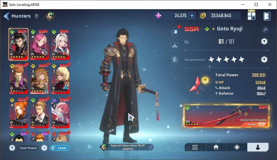 Solo Leveling: ARISE Accounts Power 723K| Goto A5+Sign, Mirei A5+Sign A5, Thomas A6+Sign, Han Se-Mi A5+Sign) | Log Email 6