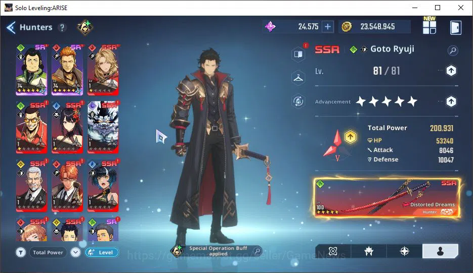 Solo Leveling: ARISE Accounts Power 723K| Goto A5+Sign, Mirei A5+Sign A5, Thomas A6+Sign, Han Se-Mi A5+Sign) | Log Email 7