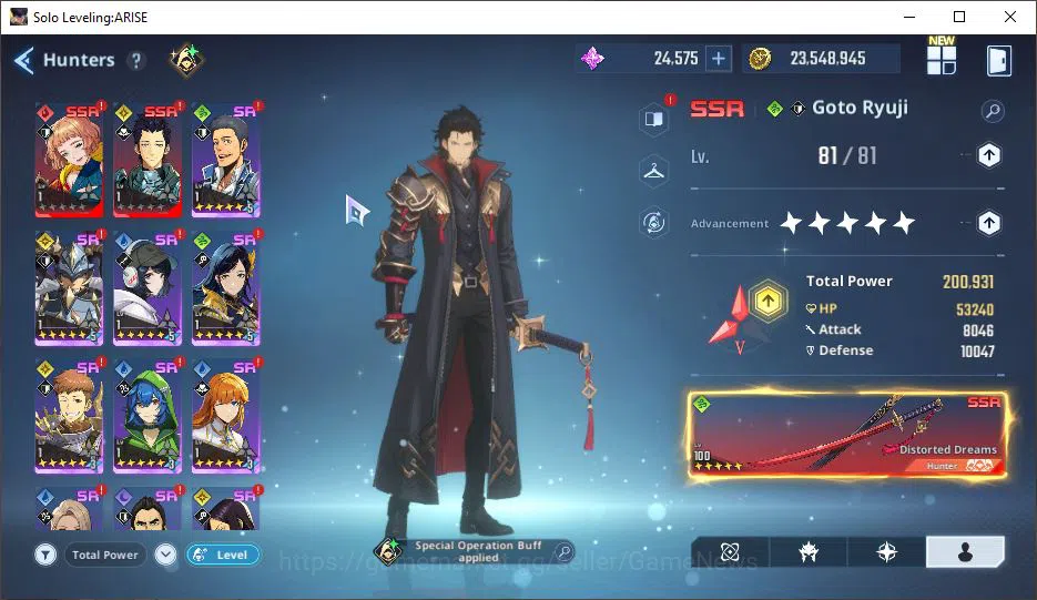 Solo Leveling: ARISE Accounts Power 723K| Goto A5+Sign, Mirei A5+Sign A5, Thomas A6+Sign, Han Se-Mi A5+Sign) | Log Email 8