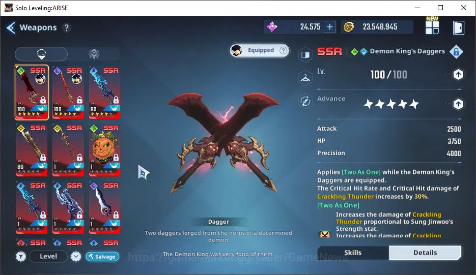 Solo Leveling: ARISE Accounts Power 723K| Goto A5+Sign, Mirei A5+Sign A5, Thomas A6+Sign, Han Se-Mi A5+Sign) | Log Email 9