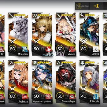 Arknights Accounts Mid-Tier ARKNIGHTS GLOBAL EARLYMID 12*6 , 2 LIMITED WISADEL,WANG , LEIZI