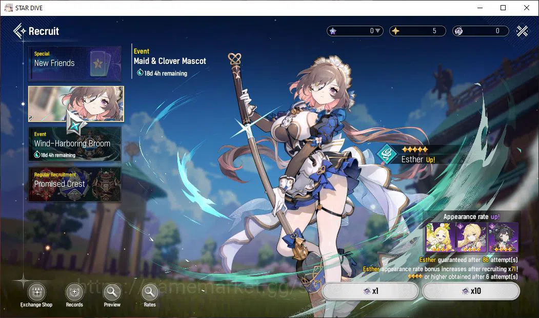 Mongil:Star Dive Accounts Global | Fresh Starter AL 1 | 1 SSR Meta - Sangun  image 6