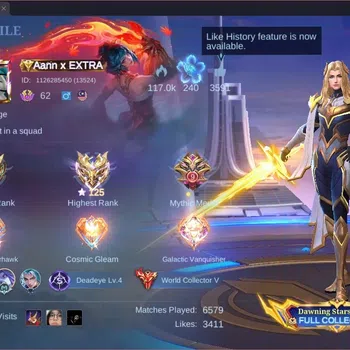 Mobile Legends: Bang Bang Accounts Rare Skin Global|Skin 498|World|6 Legend Skin|5 Dawning|Collab