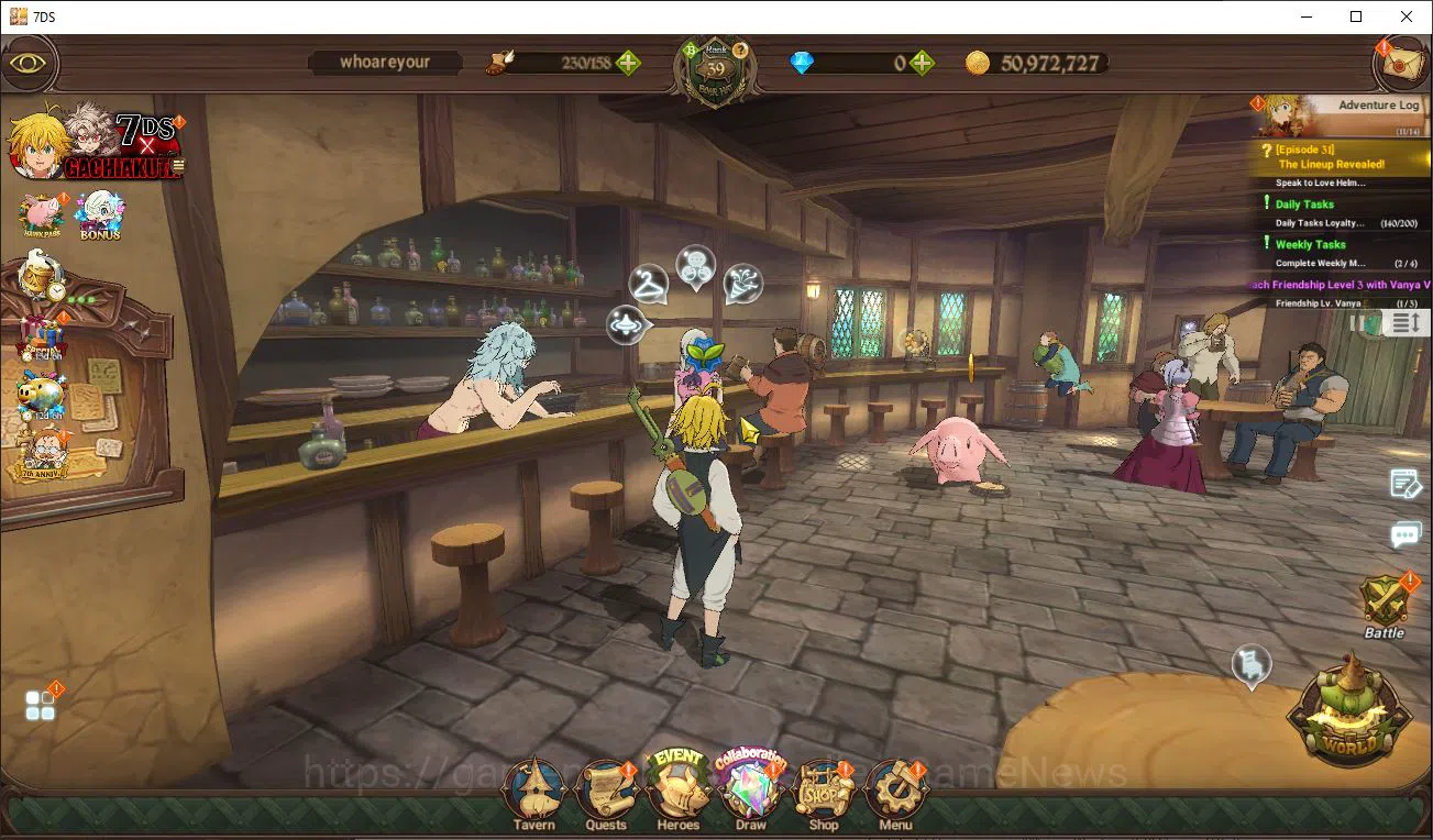 The Seven Deadly Sins: Grand Cross Accounts Midgame Global|110 LS|1,2M CC|2LR + 4UR+Collab 1
