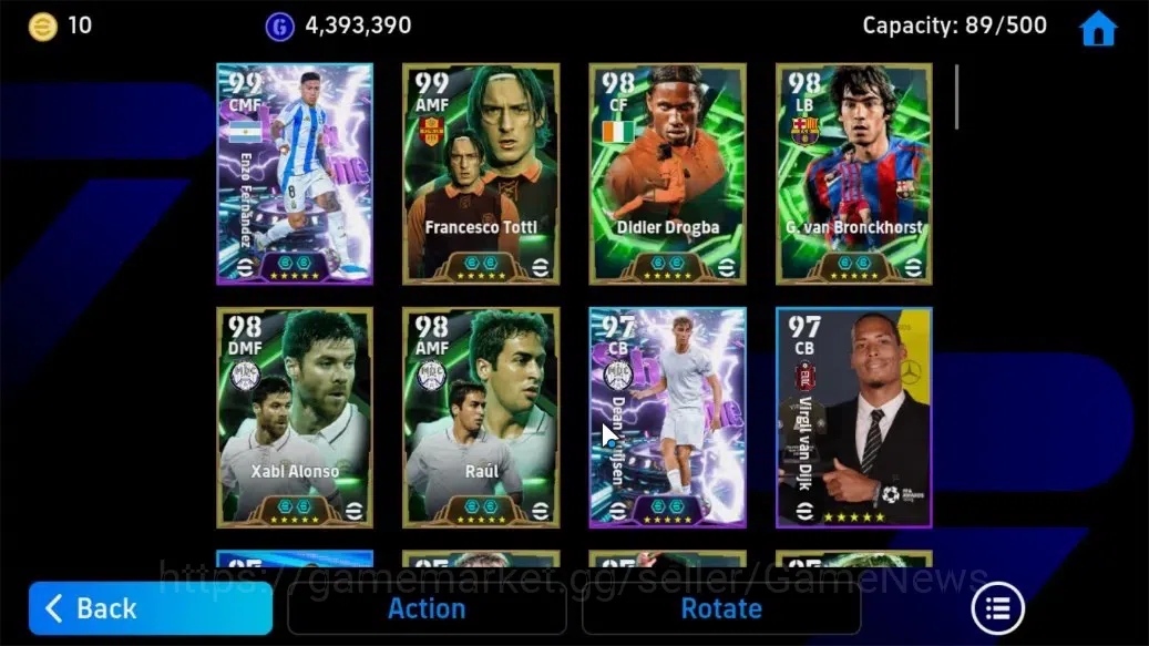 eFootball Accounts Android||Enzo Fernández, Francesco Totti, Didier D image 5