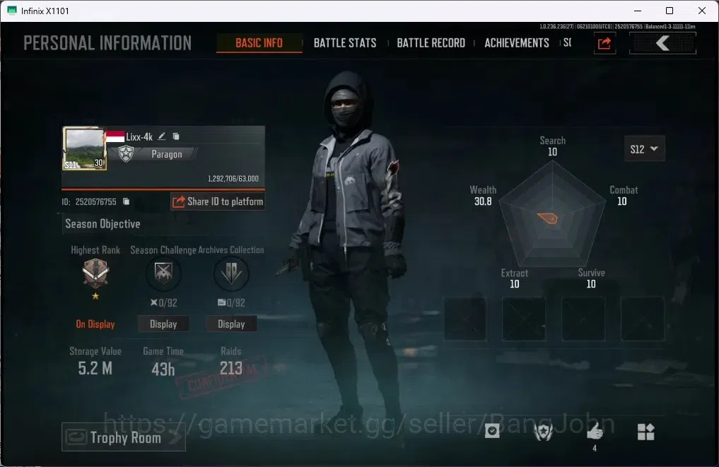 Arena Breakout Accounts Mobile | LV 30 | SV 5.2 M | CV 1.7 M | Fruit AR-57 image 1