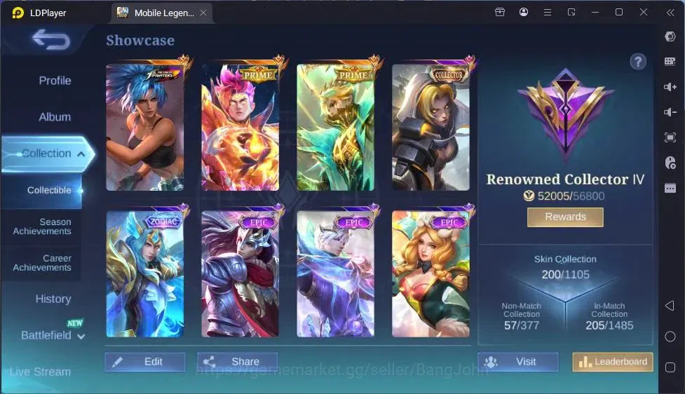 Mobile Legends: Bang Bang Accounts Global|Skin 200|Renowned|Collector Natalia|Prime C image 16