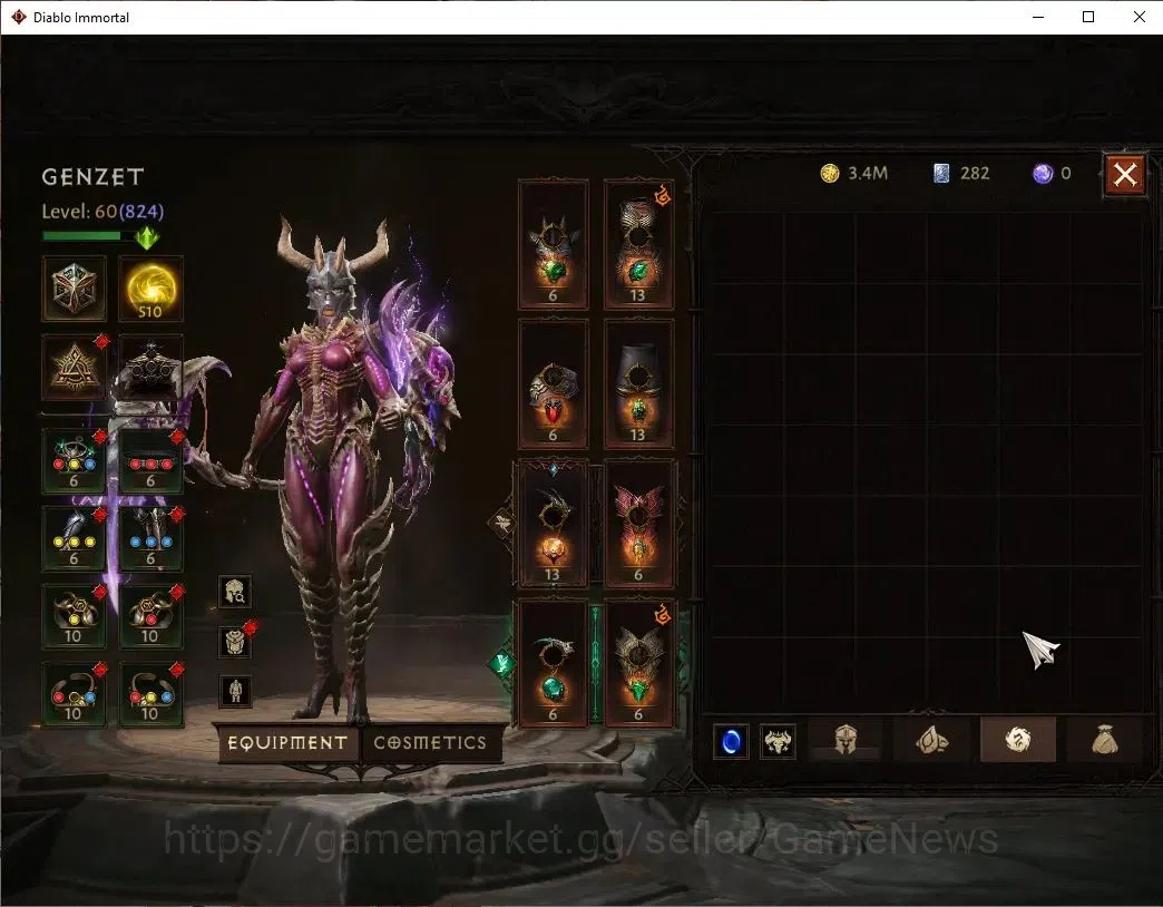Diablo Immortal Accounts SEA - Izual|CS ON|Lv60(824)|Necromancer|CR 43K|Res image 7