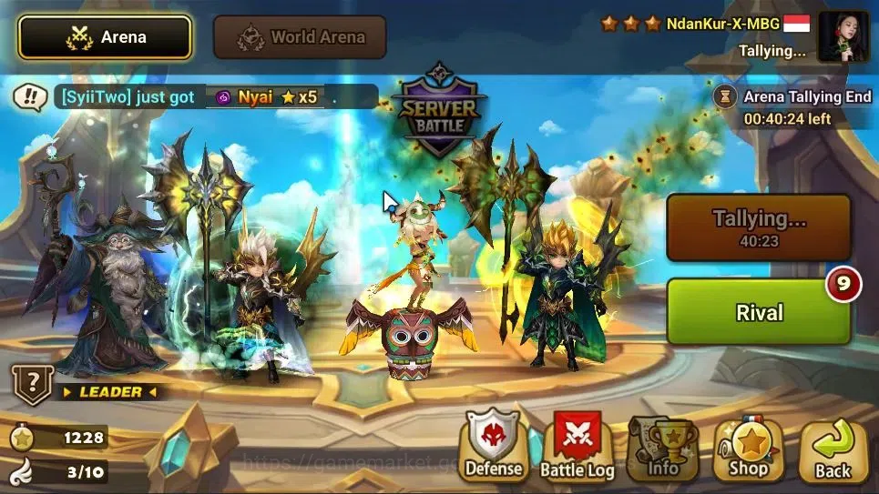 Summoners War: Sky Arena Accounts End-Game ASIA Lv100|4 LD(JAGER,Celia,Dorothy,Etc)63Total 3