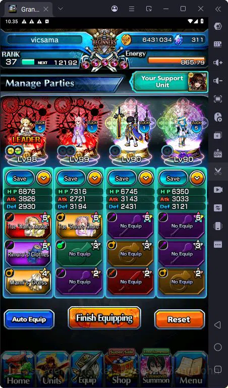 Grand Summoners Accounts [GLOBAL] Rank 37 | 3 Ascend | Shuna | Mami Tomoe T image 6