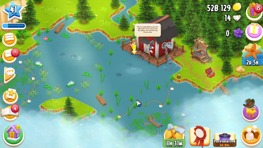 Hay Day Accounts Level 41| Barn Storage 1100 + Silo Storage 650 | 525k Coins,14 Dm |CN ON|Log Supercell ID|Take Email|Check 4