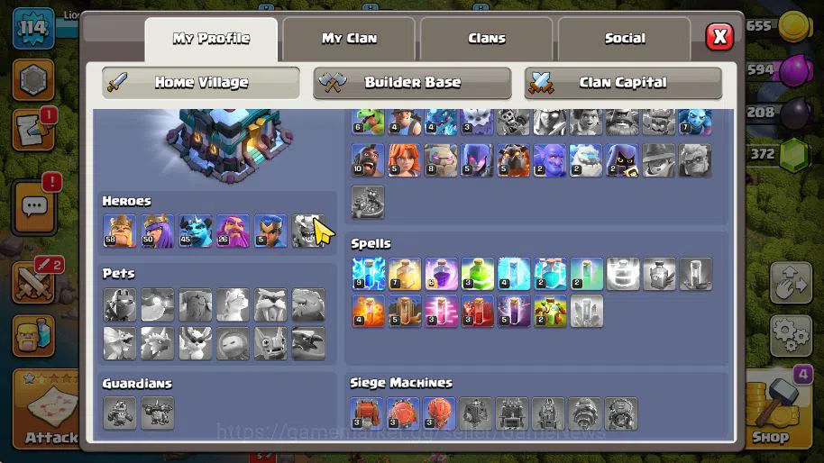 Clash of Clans Accounts TH 13 - BH 5 | Limited Skin | LV 114 | HH 7 |BK 58 image 13