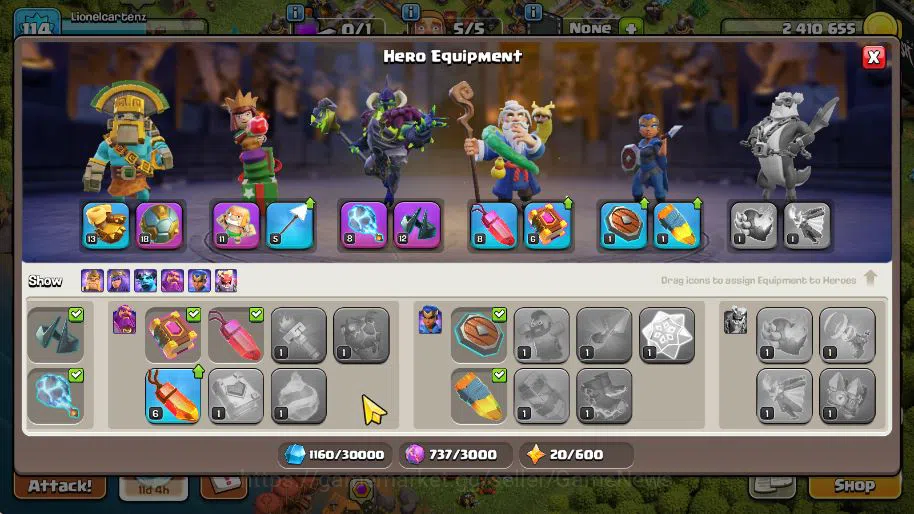 Clash of Clans Accounts TH 13 - BH 5 | Limited Skin | LV 114 | HH 7 |BK 58 image 7