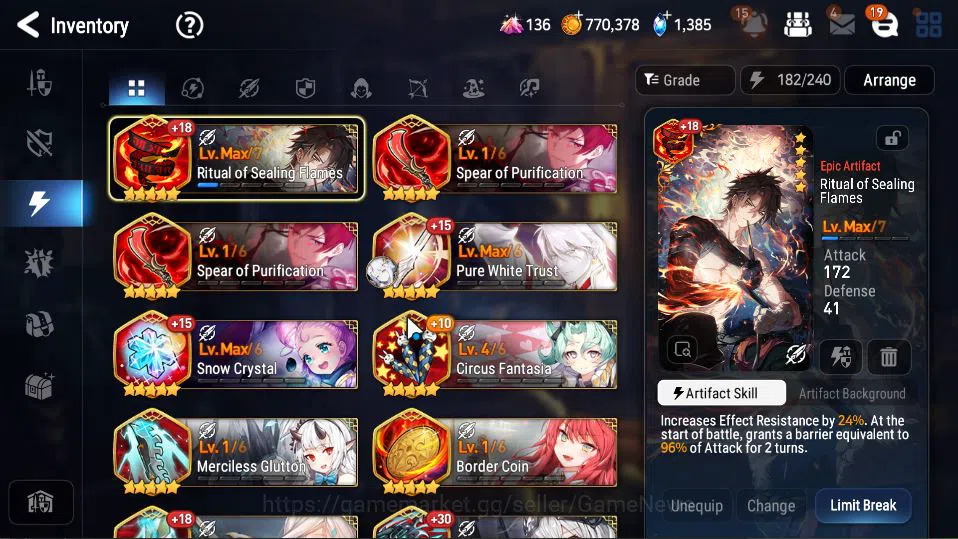 Epic Seven Accounts GLOBAL Unverif|14 ML(BArunka,LOT Scales,Salome,Etc image 13