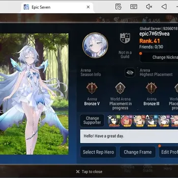 Epic Seven Accounts High-End Global unverif|4ML(Lisette,Maid cloe,BriseriaEtc.)|PoH+Bless ON|SS 9.4K|250MM resource