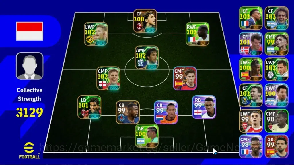 eFootball Accounts Legends & Iconic Players Android|Big Time Zlatan Ibrahimovic|Epic Steven Gerrard,Marco Reus,Raul,Gabriel 1