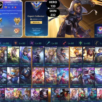 Mobile Legends: Bang Bang Accounts Smurf BEST OFFER | HERO 133 | SKIN 232 | NATALIA COLLECTOR | 3X DRAGON TAMER | 5X
