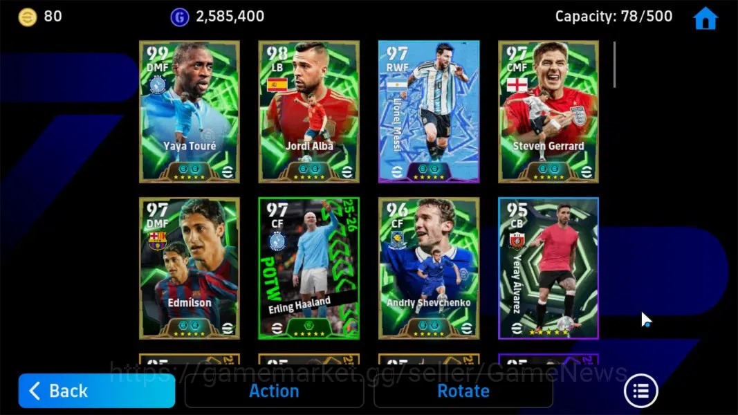 eFootball Accounts Android|Epic Yaya Toure,Andry Shevchenko,Steven Ge image 5