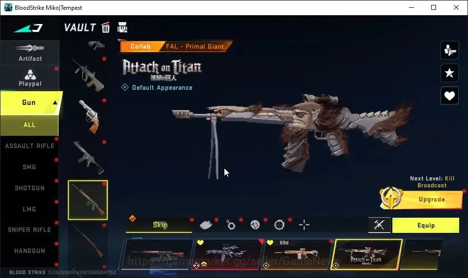 Blood Strike Accounts ASIA|Melee ULTRA Dual Blades|Collab AOT[FAL,KAG-6, image 14