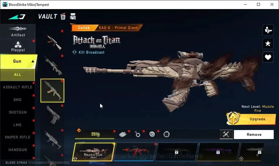 Blood Strike Accounts ASIA|Melee ULTRA Dual Blades|Collab AOT[FAL,KAG-6, image 19