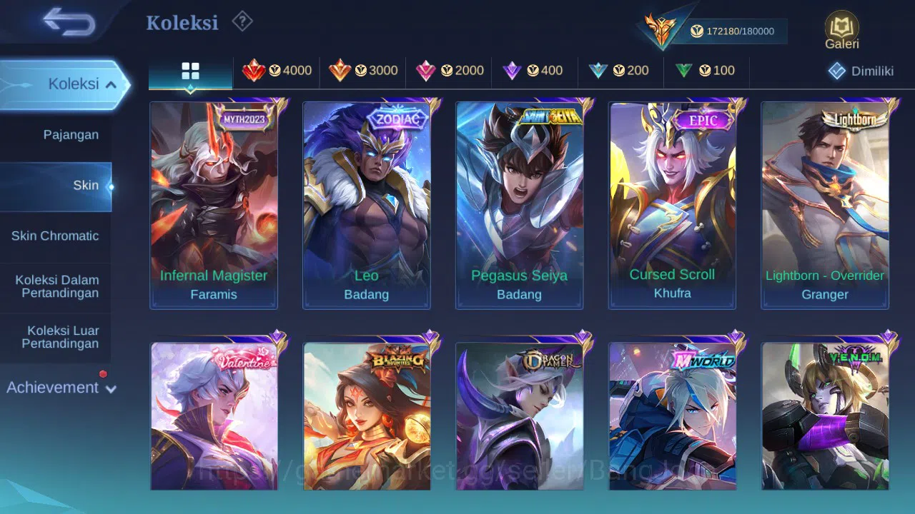 Mobile Legends: Bang Bang Accounts Hero 132 Skin 491 | Legend Franco, Freya | EXO Hay image 11
