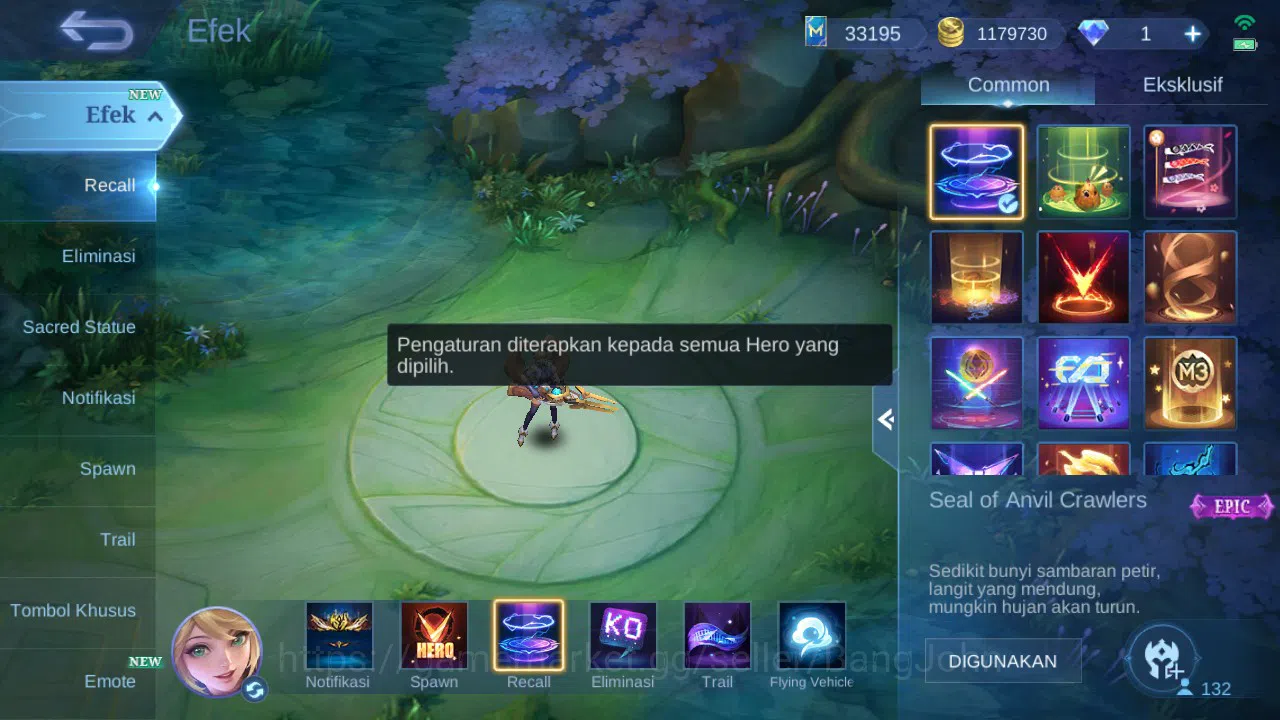 Mobile Legends: Bang Bang Accounts Hero 132 Skin 491 | Legend Franco, Freya | EXO Hay image 15