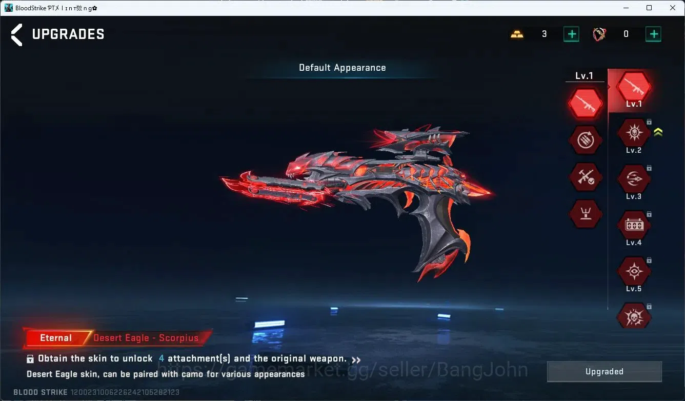Blood Strike Accounts ASIA | Eternal Desert Eagle(Lv5)|Limited Butterfly image 11