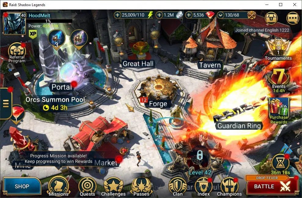 Raid: Shadow Legends Accounts Mid-Game Lv40 455K Power|5,5K Gems+25K Energy|1 Mythical (Galathir)|14 Legendary 1
