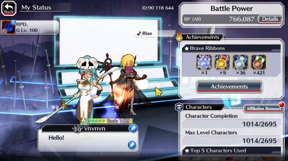 Bleach: Brave Souls Accounts [GBL]52k Orb|10th[Rukia,Ichigo],9th[Kenpachi,Ichig image 2