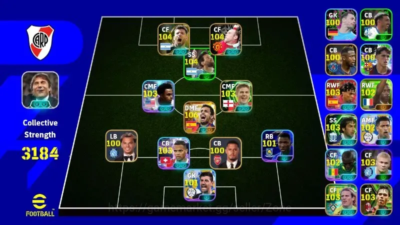 eFootball Accounts Legends & Iconic Players Mobile|PW 3184|Bigtime Rodri, Epic Van Basten,Forlan,Rooney,Aguero,Etc.|Showtime 1