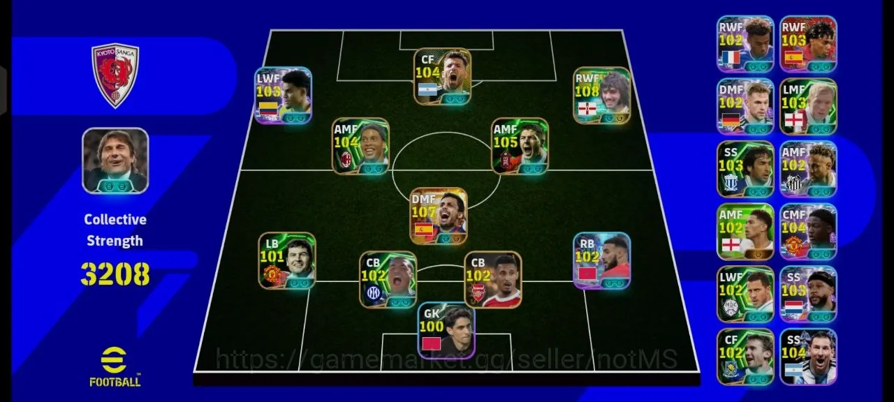 eFootball Accounts Legends & Iconic Players Efootball Collective Srenght 3208 | BIG TIME Rodri 107 | George Best 108 1