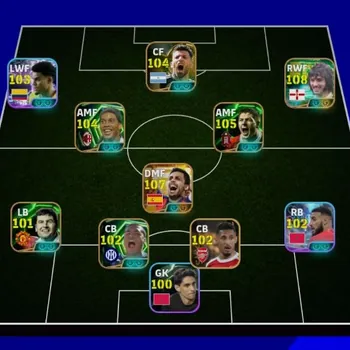 eFootball Accounts Legends & Iconic Players Efootball Collective Srenght 3208 | BIG TIME Rodri 107 | George Best 108