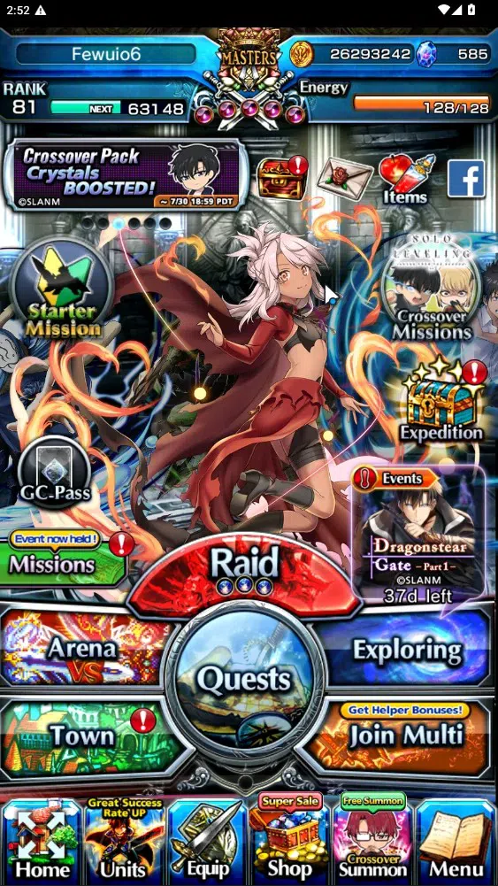 Grand Summoners Accounts Global|Rank 81|585 cc|14 Ascend 5 TW|(Touma Kamijo image 1