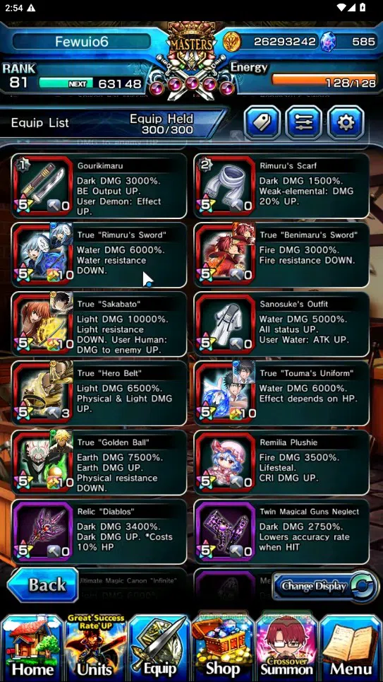 Grand Summoners Accounts Global|Rank 81|585 cc|14 Ascend 5 TW|(Touma Kamijo image 11