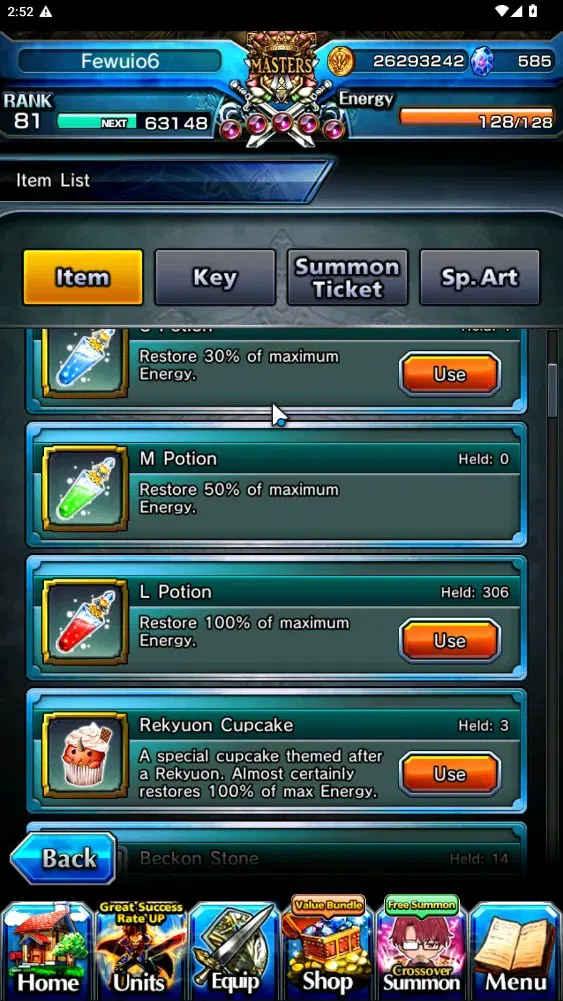 Grand Summoners Accounts Global|Rank 81|585 cc|14 Ascend 5 TW|(Touma Kamijo image 2