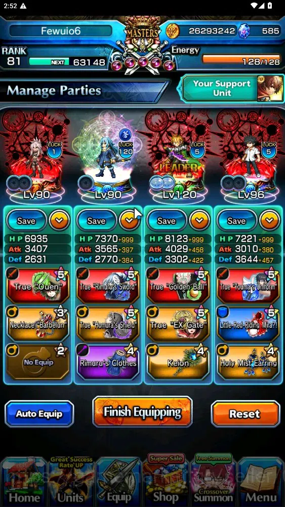 Grand Summoners Accounts Global|Rank 81|585 cc|14 Ascend 5 TW|(Touma Kamijo image 3