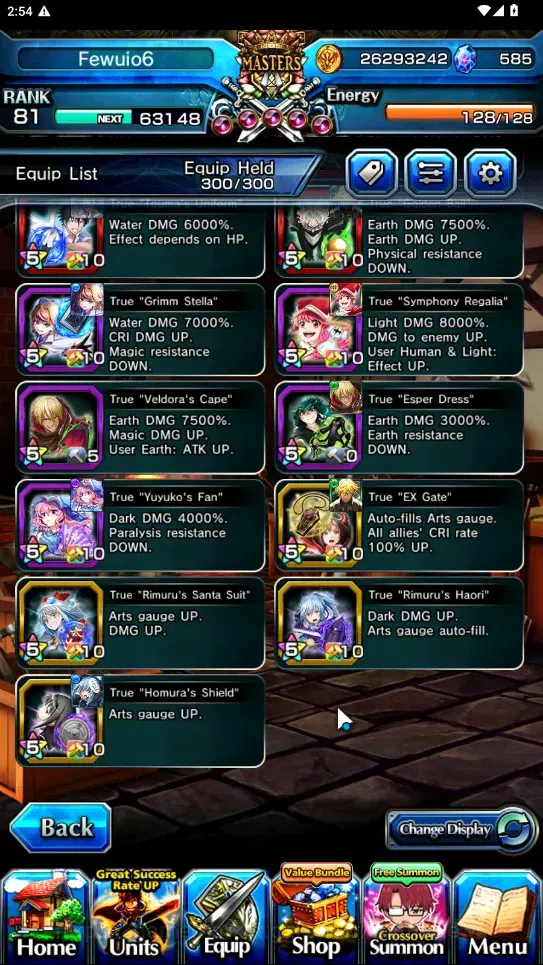 Grand Summoners Accounts Global|Rank 81|585 cc|14 Ascend 5 TW|(Touma Kamijo image 6