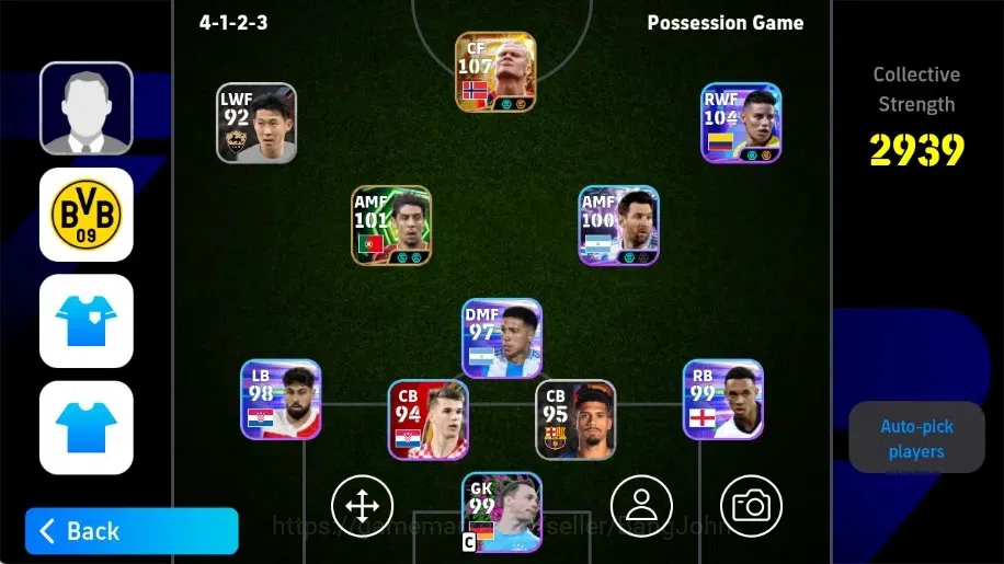 eFootball Accounts Legends & Iconic Players Mobile|PW 2939|New Erling Haaland BigT,New James Rodriguez,Rul Costa 1