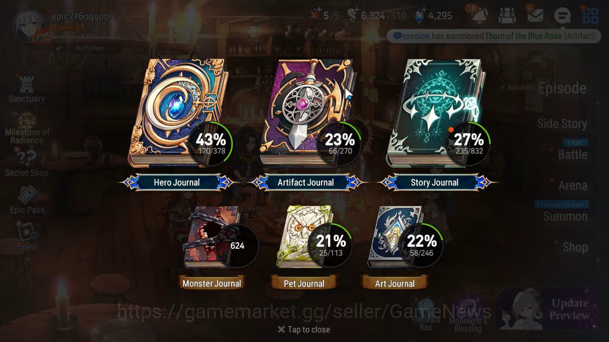 Epic Seven Accounts High-End ASIA Unverif|14 ML(LOTScales,BRunka,DBSenya,WOTM 2