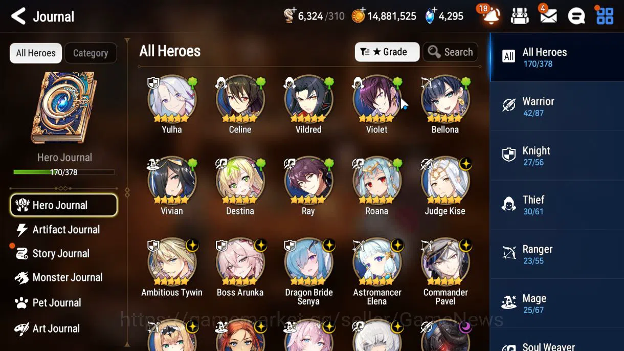 Epic Seven Accounts High-End ASIA Unverif|14 ML(LOTScales,BRunka,DBSenya,WOTM 5