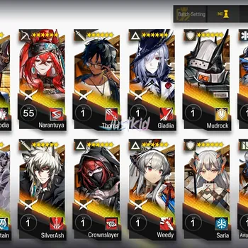 Arknights Accounts Starter ARKNIGHTS GLOBAL EARLYMID 16*6 , 4 LIMITED WANG,KALTSIT ALTER,SILVERASH ALTER,VIRTUOSA