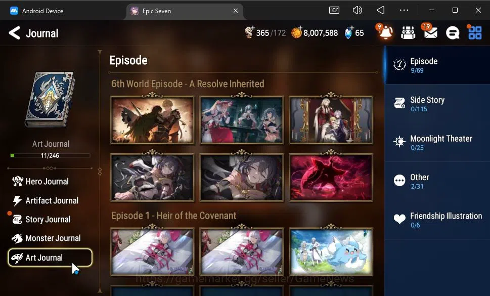 Epic Seven Accounts GLOBAL Unverif|New Era|3 ML(Ruele of Light,S Taeyo image 18