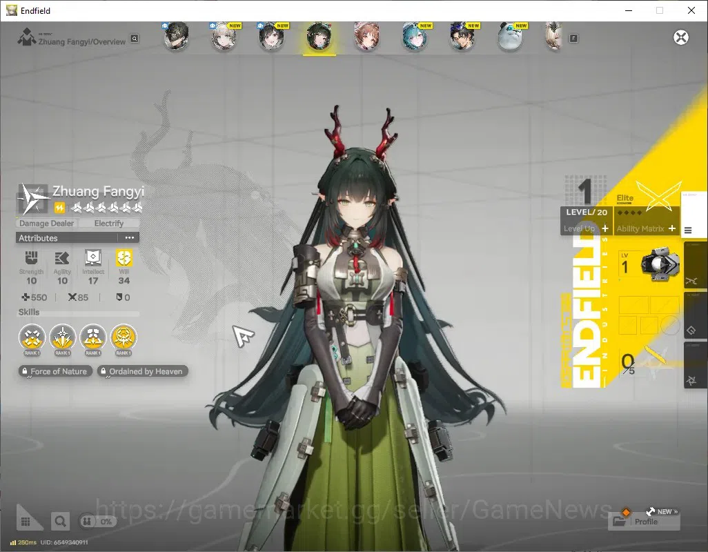 Arknights: Endfield Accounts NA/EU Starter Account | Lv.2 | 2 SSR | Zhuang Fang image 3
